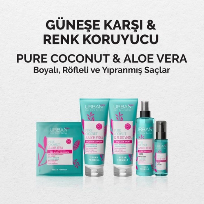 Urban Care Pure Coconut&aloe Vera Boyalı Saçlar Özel Renk Koruyucu Sıvı Saç Bakım Kremi-vegan-200 Ml