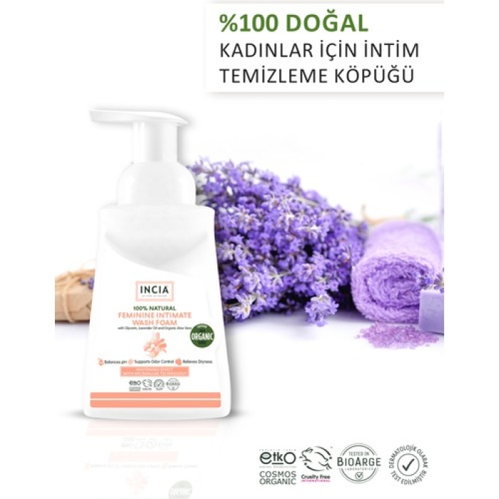 Incıa %100 Doğal Kadınlar İçin İntim Yıkama Köpüğü 200 Ml