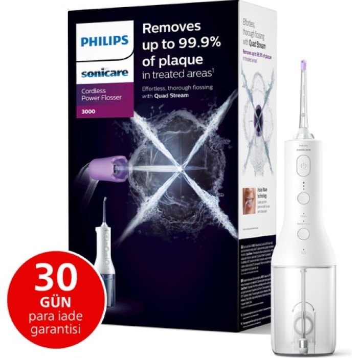 Philips Sonicare Hx3806/31 - Cordless Power Flosser 3000 – Sonic Şarjlı Diş Arası Temizleyicisi