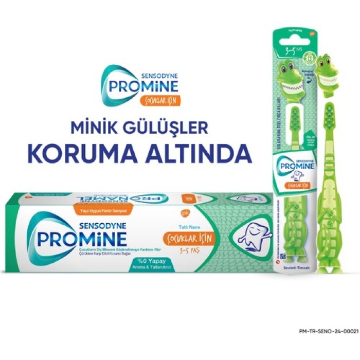 Sensodyne Promine 3-5 Yaş Çocuklar İçin Gün Boyu Çürüklere Karşı Koruyan Şekersiz Diş Macunu 50  Ml