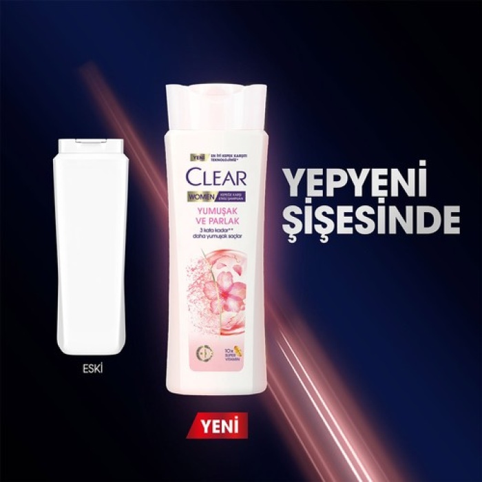 Clear Women Şampuan Yumuşak Ve Parlak Kiraz Çiçeği Esansı Ve Keratin 350ml