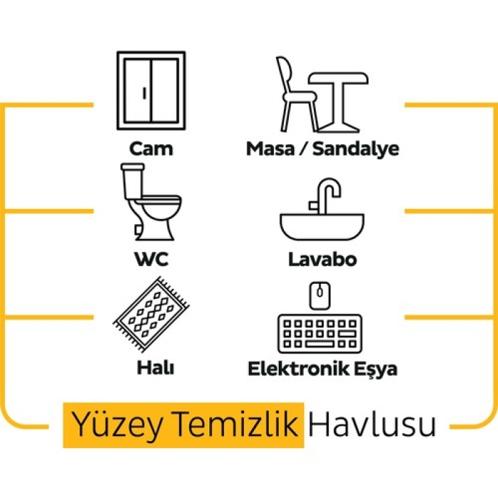 Sleepy Easy Clean Arap Sabunu Katkılı Yüzey Temizlik Havlusu 100 Yaprak