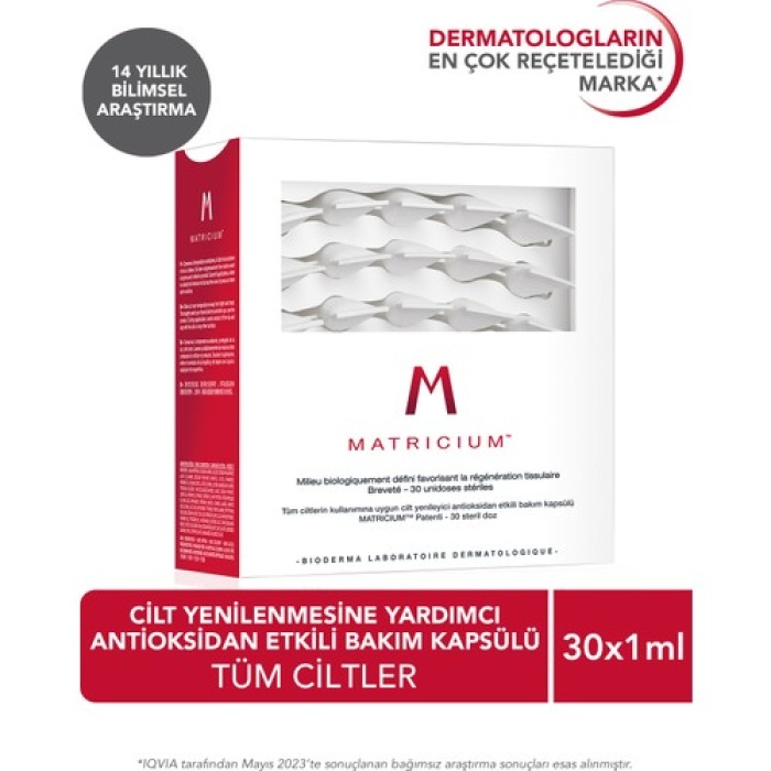 Bioderma Matricium Cilt Yenileyici Bakım Kapsülü 30 X 1 Ml