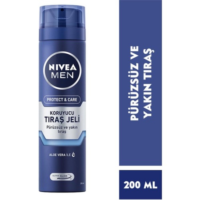 Nıvea Men Protect&care Tıraş Jeli 200ml;kuru Ciltler İçin;pürüzsüz Tıraş