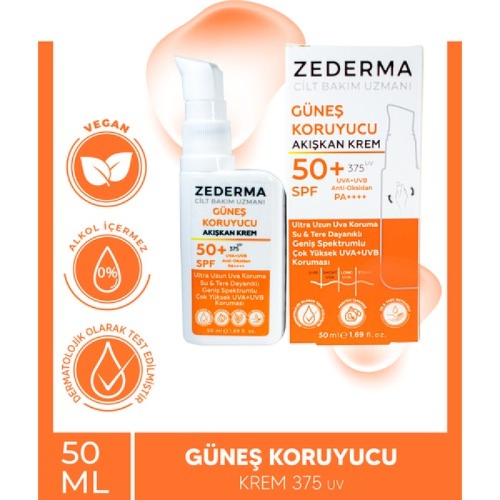 Zederma Güneş Kremi Fluid Spf50+ Ultra Yüksek Koruma 50ml