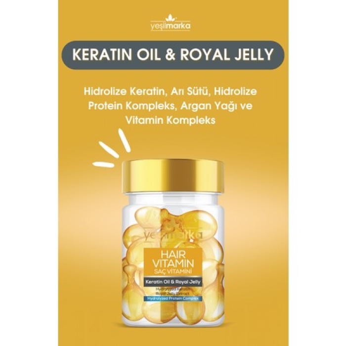 Saç Vitamini Keratin Oil & Royal Jelly Yeşilmarka