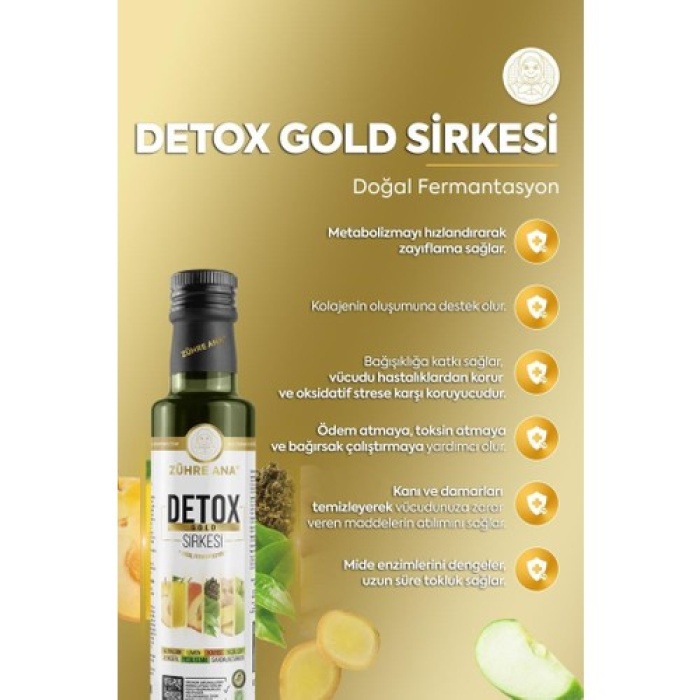 Zühre Ana Detox Gold Sirkesi Doğal Fermantasyon