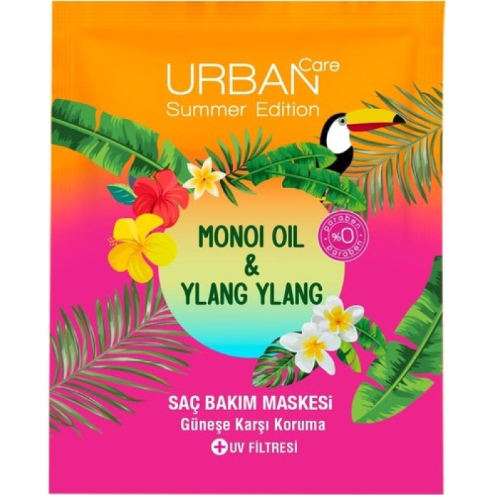 Urban Care Summer - Monoi Yağı & Ylang Ylang Duş Öncesi Onarıcı Saç Bakım Maskesi - Vegan - 50 Ml