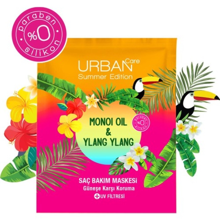 Urban Care Summer - Monoi Yağı & Ylang Ylang Duş Öncesi Onarıcı Saç Bakım Maskesi - Vegan - 50 Ml