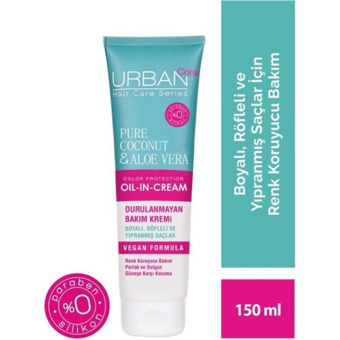 Urban Care Pure Coconut & Aloe Vera Renk Koruyucu Durulanmayan Bakım Kremi 150 Ml -vegan