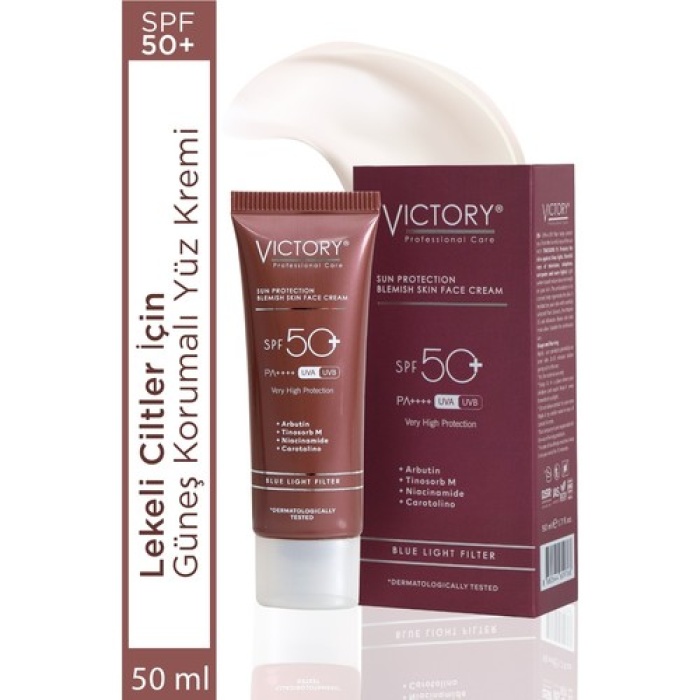 Victory Leke Karşıtı Spf50+ Yüz Güneş Kremi (mavi Işık Filtreli) - Günlük Kullanım 50 Ml