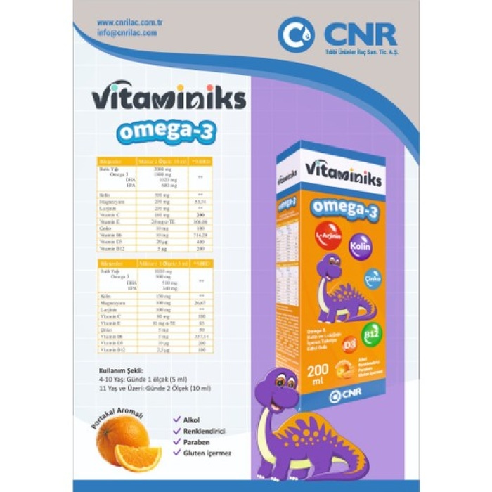 Cnr Vıtamınıks Omega-3 200ml