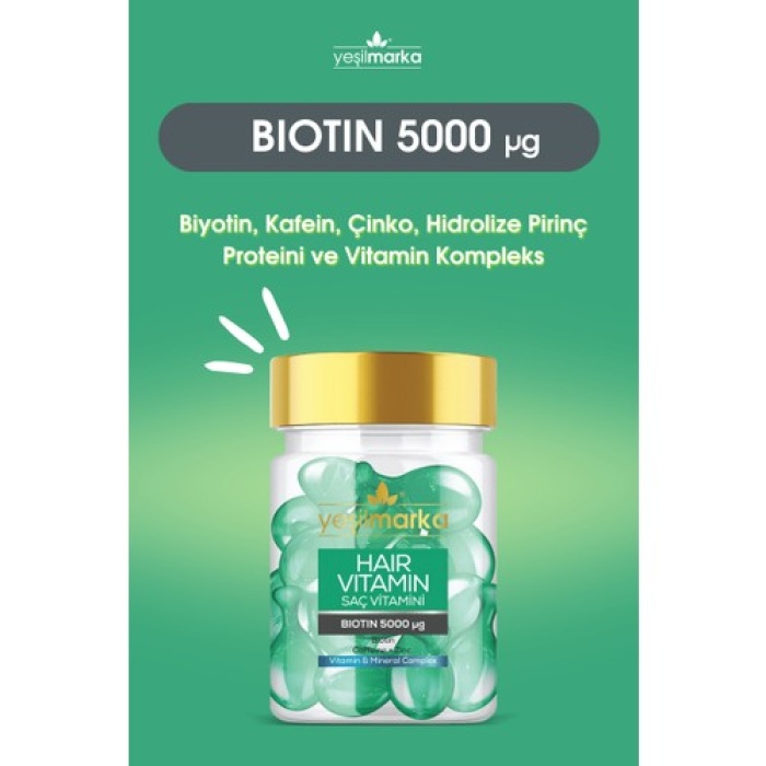 Saç Vitamini Biotin & Kafein Yeşilmarka