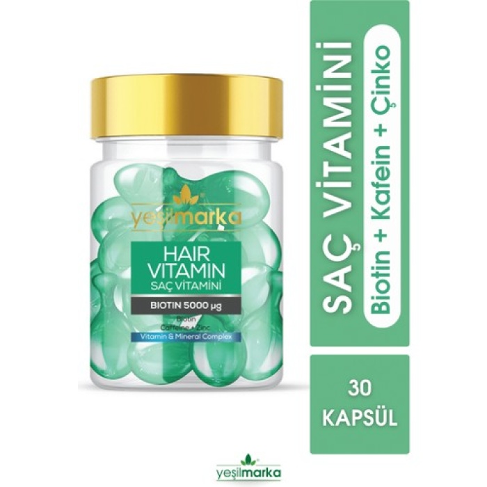 Saç Vitamini Biotin & Kafein Yeşilmarka