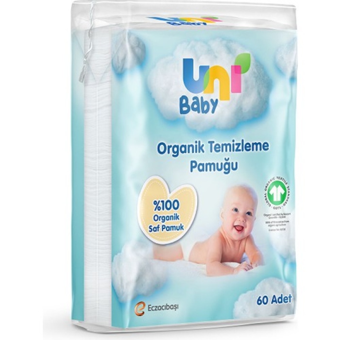 Uni Baby Bebek Temizleme Pamuğu 60lı