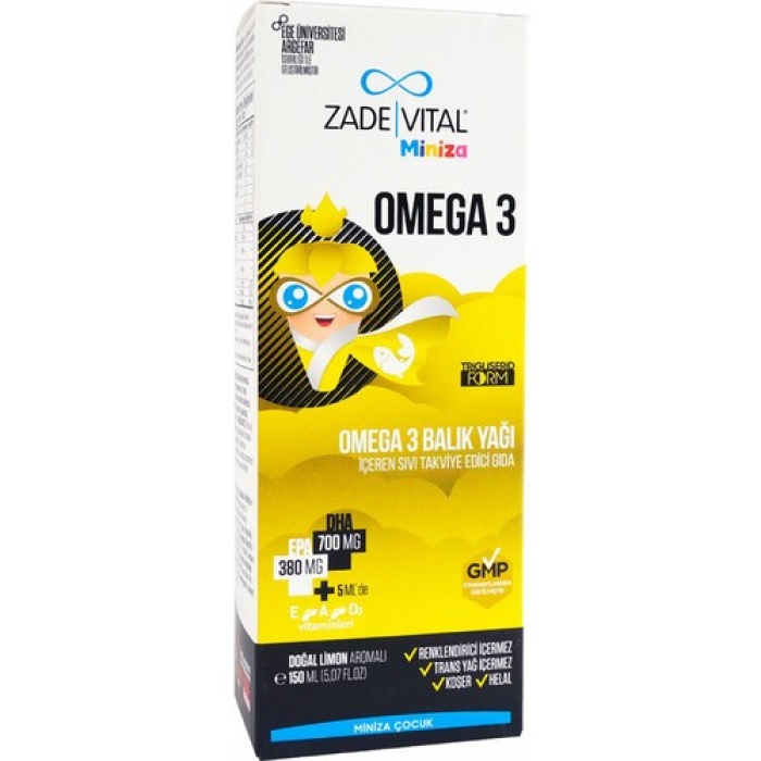 Zade Vital Miniza Omega 3 Balık Yağı 150 Ml