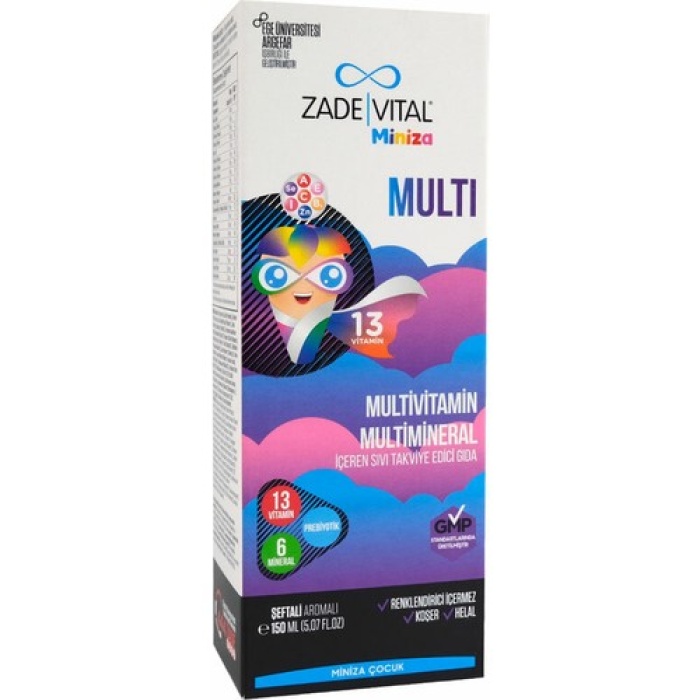 Zade Vital Miniza Multivitamin Ve Multimineral 150 Ml