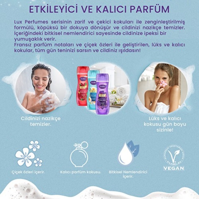 Duru Duş Jeli Lux Perfumes Orkide Özleri 450 Ml