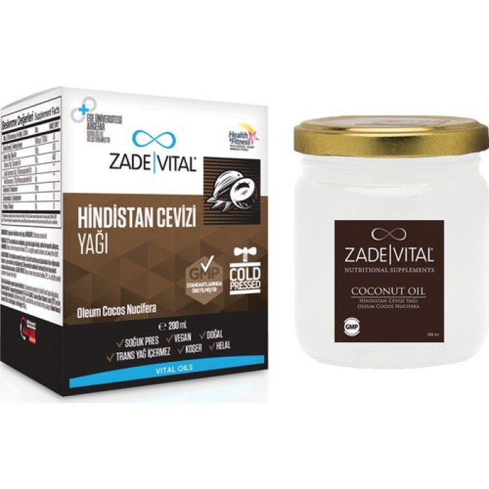 Zade Vital Hindistan Cevizi Yağı 200 Ml