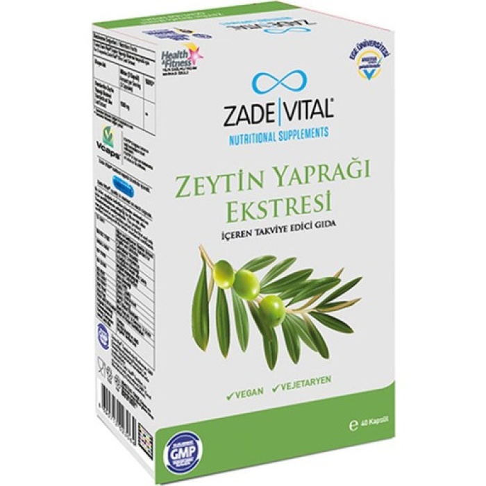 Zade Vital Zeytin Yapraği Ekstresi Takviye Edici Gıda 40 Kapsül