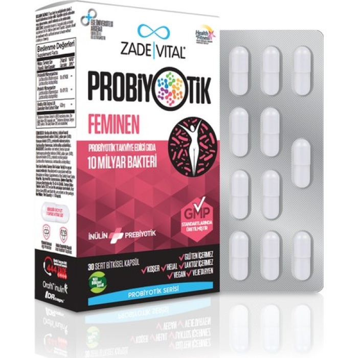 Zade Vital Probiyotik Feminen 30 Kapsül