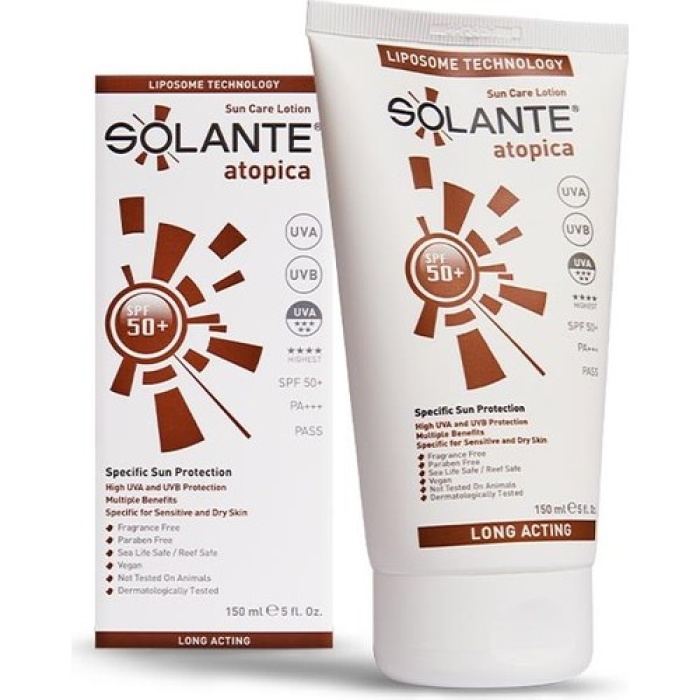 Solante Atopica Spf 50 Lotion 150ml Solante Atopik Dermatitli Ciltler İçin Güneş Koruyucu Losyon