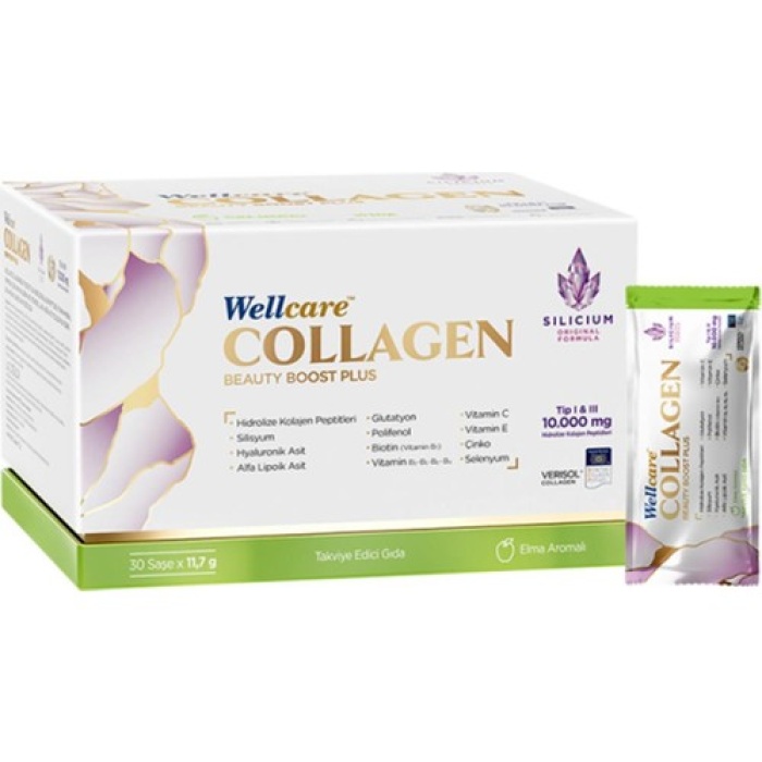 Wellcare Collagen Beauty Boost Plus 10.000 Mg Elma Aromalı 30 Saşe