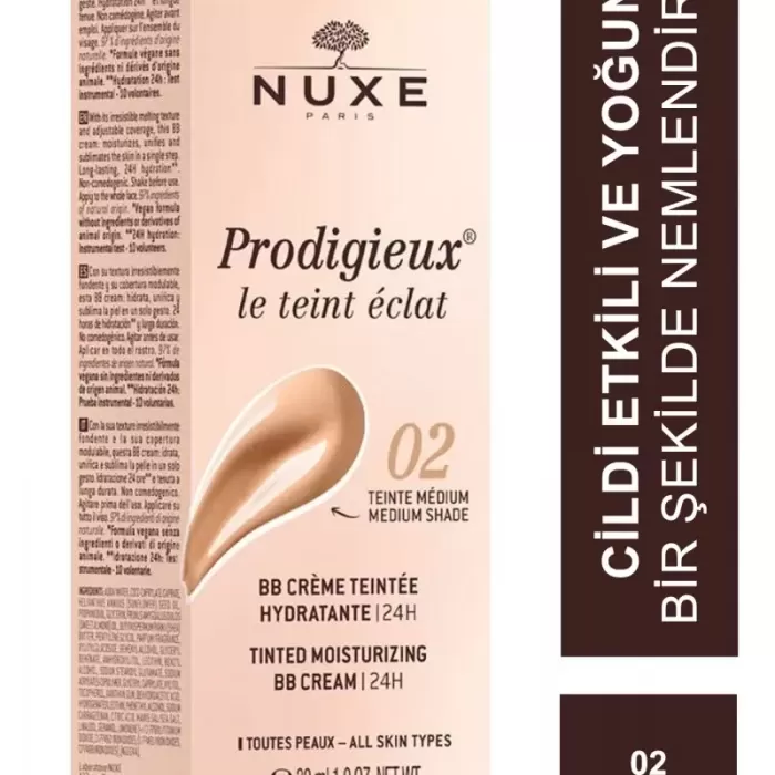 Nuxe Prodigieux Tinted Moisturizing BB Cream - 02 Medium 30 ml