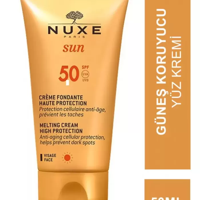 Nuxe Sun Spf 50 Face Cream Fondante Haute Protection Güneş Koruyucu Yüz Kremi 50ml