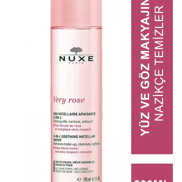 Nuxe Very Rose 3 in 1 Soothing Micellar Water Temizleyici Misel Su 200 ml