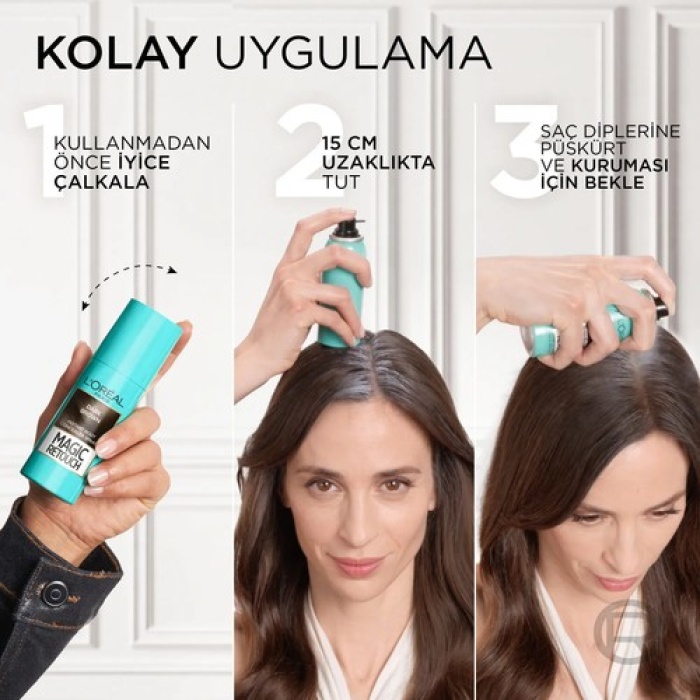 Loréal Paris Magic Retouch Beyaz Dipleri Kapatici Sprey - Kahverengi