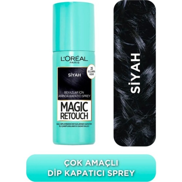 Loréal Paris Magic Retouch Beyaz Dipleri Kapatici Sprey - Siyah