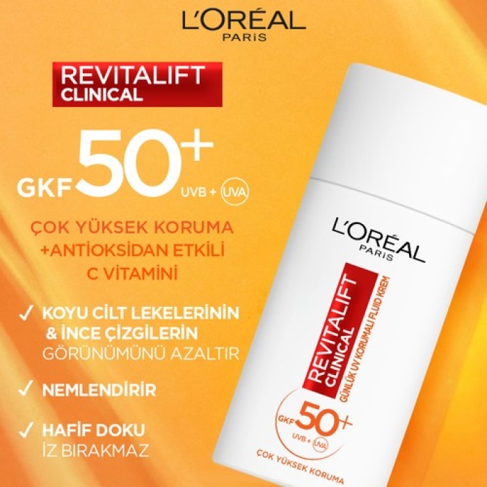 Loréal Paris Revitalift Clinical Spf 50+ Günlük Yüksek Uv Korumalı Yüz Güneş Kremi 50ml