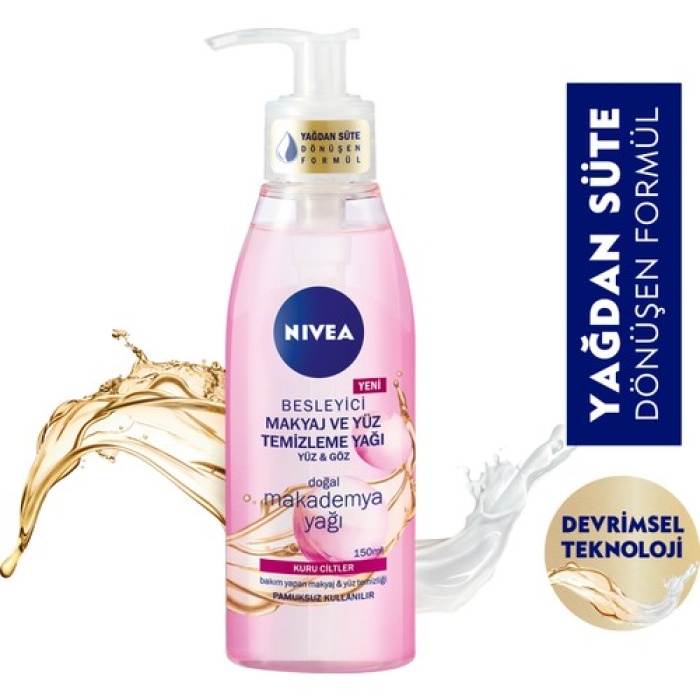 Nivea Besleyici Makyaj Ve Yüz Temizleme Yağı Yüz Ve Göz Doğal Makademya Yağı