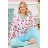 TOPTANBULURUM Bayan Uzun Kollu Pijama Takımı Model no 7579