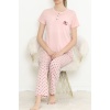 Düğmeli Pijama Takımı Pembe - 704.1287.