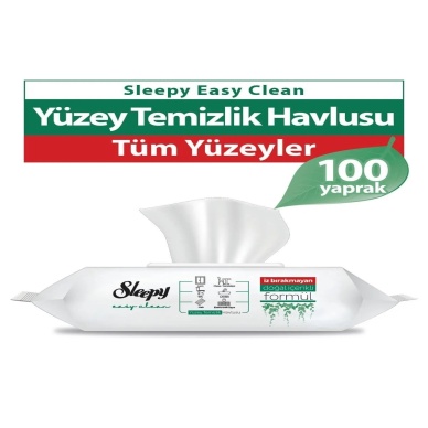 TOPTANBULURUM Easy Clean Parabensiz Yüzey Temizlik Havlusu Beyaz Sabun Kokusu 100 Yaprak