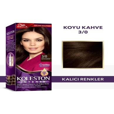 TOPTANBULURUM Koleston Intense Saç Boyası 3/0 Koyu Kahve - Salon Kalitesi