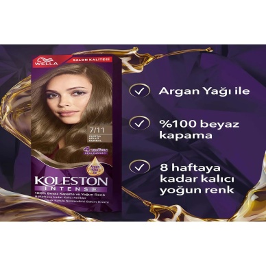 TOPTANBULURUM Koleston Intense Saç Boyası 7/11 Ekstra Küllü Kumral - Salon Kalitesi