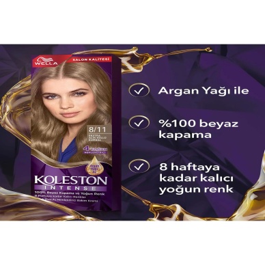 TOPTANBULURUM Koleston Intense Saç Boyası 8/11 Ekstra Açık Küllü Kumral - Salon Kalitesi