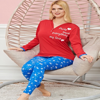 TOPTANBULURUM Bayan Uzun Kollu Pijama Takımı Model no 7584