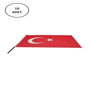 TOPTANBULURUM Vatan 30x45 cml Çitalı Ponje Türk Bayrağı 10 lu VAT.VT231