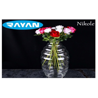 Rayan Nicole 50 Cm Şık Dekoratif Cam Vazo