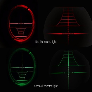 3-9X50Aoeg Çıft Işıklı Retikül Optik Görüş Kapsamlı Zoomlu Tüfek Dürbün(B)