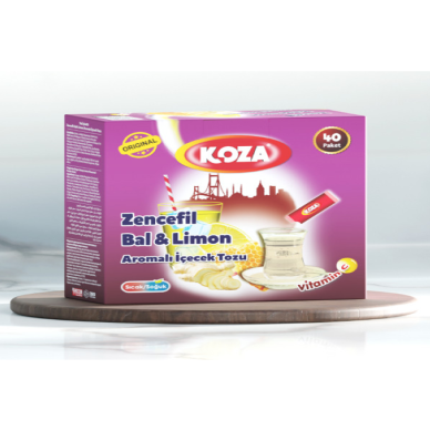 Koza Tek İçimlik Zencefil Bal Limon Aromalı Toz İçecek 40lı