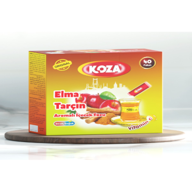 Koza Tek İçimlik Elma & Tarçın Aromalı Toz İçecek 40lı