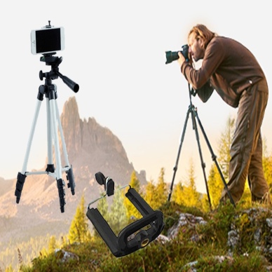 TOPTANBULURUM Tripod : Telefon ve Kamera Tutucu Ayak + Telefon Tutucu - 105Cm