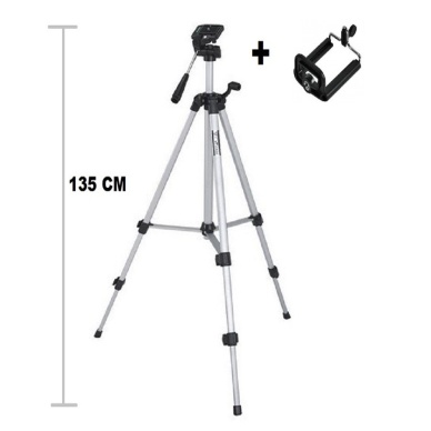 TOPTANBULURUM Tripod : Telefon ve Kamera Tutucu Ayak + Telefon Tutucu - 105Cm