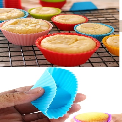 6 Adet Yıkanabilir Mini Tırtıklı Muffin Kalıbı- Ribanalı Kek-Cupcake- Renkli Hamur Işi Kabı