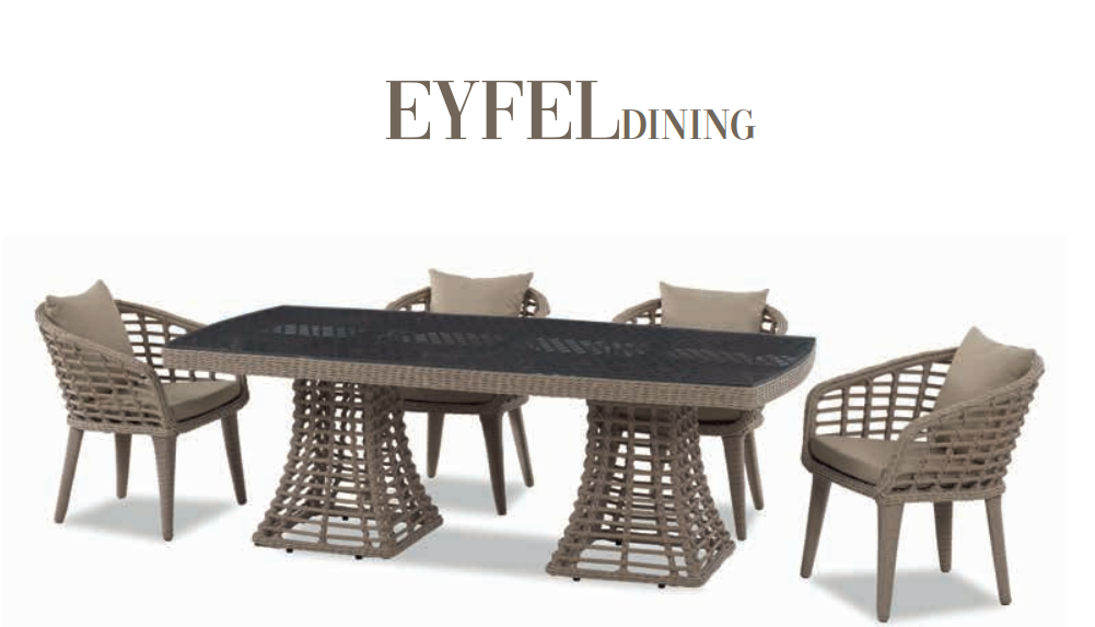 EYFEL DINING Yemek Masası Bahçe Takımı